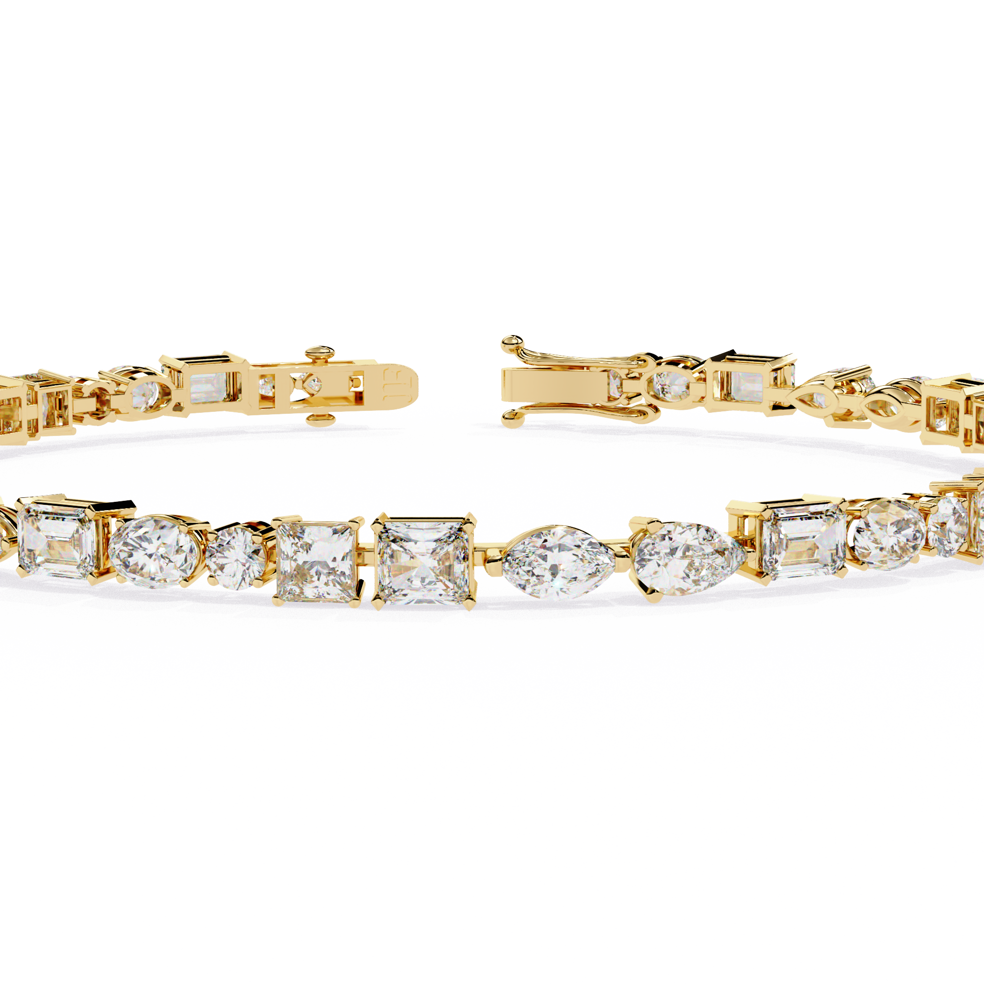 Solitairekart 5.74ct Mixed Cut Diamond Tennis Bracelet-HI Color, VS-SI Clarity